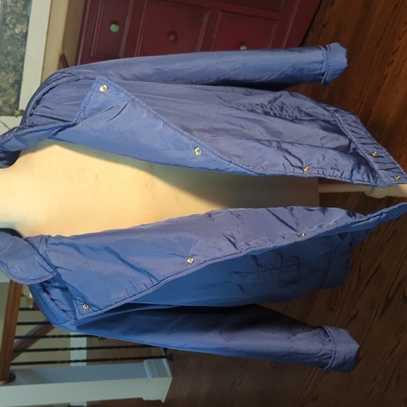 Vtg 80s JG Hook cornflower blue down filled warm winter  coat sz 14 - Picture 7 of 11